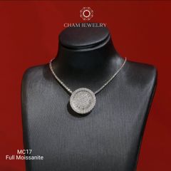 Mặt Dây Chuyền MC17 CHAM JEWELRY ,Full Moissanite Cao Cấp (Barcode OPM03).