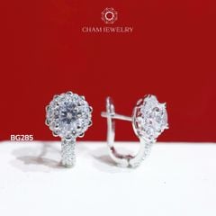 Hoa Tai BG285 CHAM JEWELRY, Xoàn Tròn Chủ 5.5mm (Barcode TBG961).