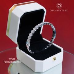 Vòng Tay VC07 CHAM JEWELRY, Vòng Full Moissanite 5.0mm (Barcode OHV01).