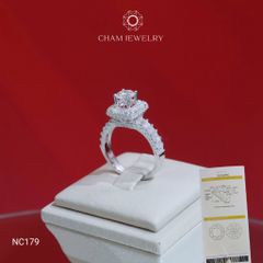 Nhẫn NC179 CHAM JEWELRY, Full Đá Moissanite Chủ 5.4mm (Barcode ONNU216)