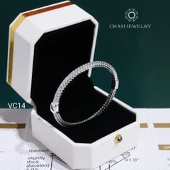Vòng Tay VC14 CHAM JEWELRY, Vòng Full Moissanite Đá 2.0mm (Barcode OCV14).