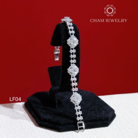 Lắc Tay LF04 CHAM JEWELRY, Full Moissanite 4.5mm (Barcode CCDLM02).