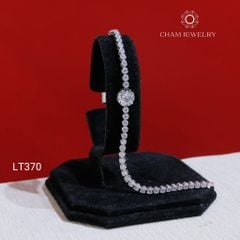 Lắc Tay LT370 CHAM JEWELRY , Lắc Full Đá Viền Tròn Chạm Máy Kết 2.5mm (Barcode KLT72).