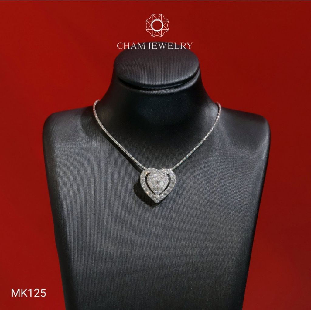 Mặt Dây Chuyền MK125 CHAM JEWELRY, Mặt Xỏ Trái Tim (Barcode TMX410)