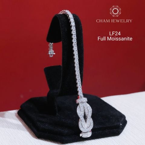 Lắc Tay LF24 CHAM JEWELRY, Lắc Tay Full Moissanite Cao Cấp  (Barcode OTL01)