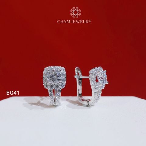 Hoa Tai BG41 CHAM JEWELRY , Chủ 5.0mm (Barcode TBG1070)