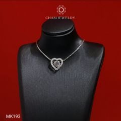 Mặt Dây Chuyền MK193 CHAM JEWELRY, Mặt Xỏ Kiểu Trái Tim (Barcode TMX440)
