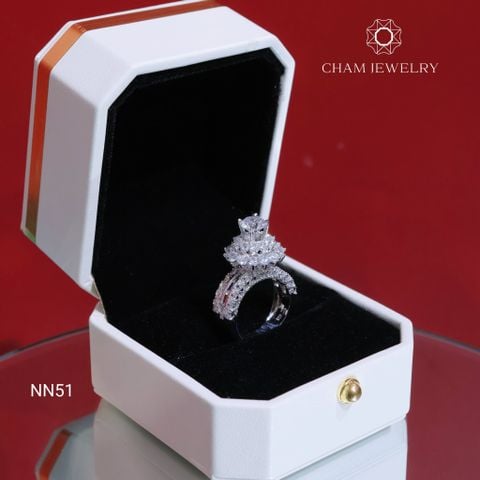 Nhẫn CHAM JEWELRY NN51, Chủ 6.0mm (Barcode TNN1689)