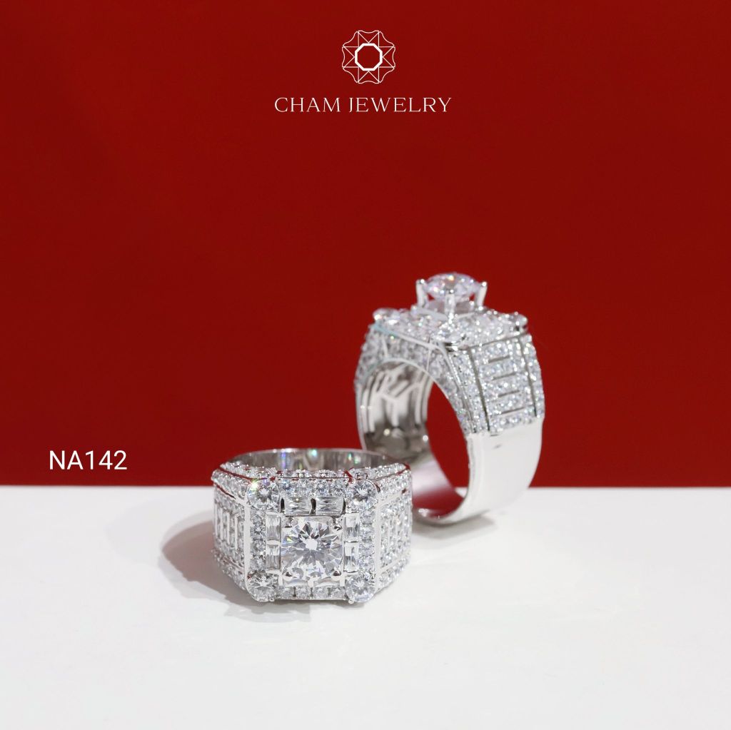 Nhẫn Nam NA142 CHAM JEWELRY, Chủ 6.5mm (TNNA473-C-N213).