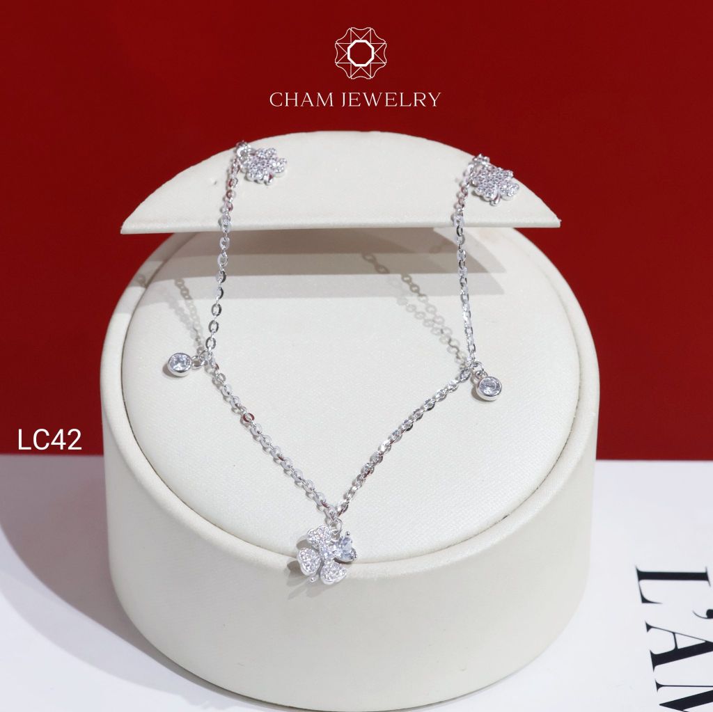 Lắc Chân LC42 CHAM JEWELRY , Lắc Chân Cỏ Trái Tim ( C-LC224(B11) )