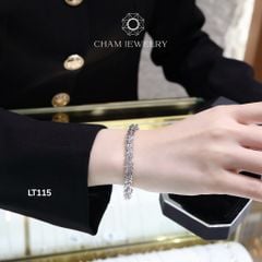Lắc Tay CHAM JEWELRY LT115, Lắc Xoắn Hoa Mai 6.5mm (Barcode TLBC643).