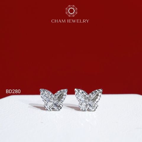 Hoa Tai BD280 CHAM JEWELRY , Hoa Tai Kiểu Bướm Chạm Máy (Barcode TBD1338).