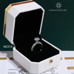 Nhẫn NC214 CHAM JEWELRY, Full Đá Moissanite Chủ 7.2mm (Barcode OCNN42)