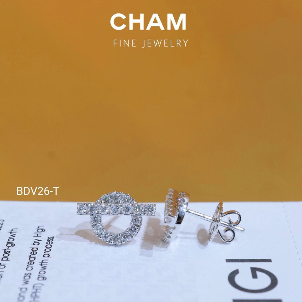 Hoa Tai BDV26 Vàng 10k Kim Cương Lab Grown Diamond