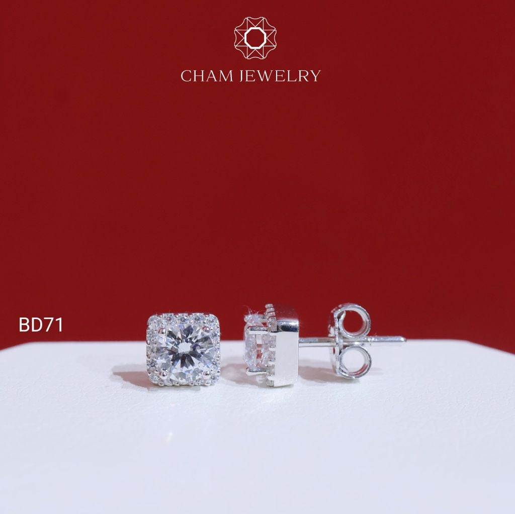 Hoa Tai BD71 CHAM JEWELRY , Chủ 5.0mm ( Barcode TBD105).