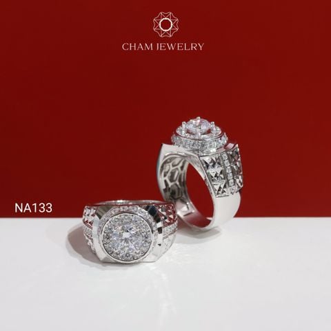 Nhẫn Nam NA133 CHAM JEWELRY, Chủ 6.5mm (Barcode TNNA456).