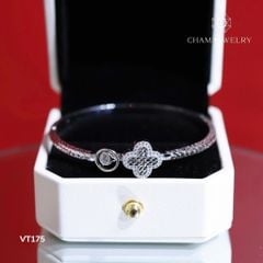 Vòng Tay VT175 CHAM JEWELR, Vòng Kiểu Cỏ 4 Lá (Barcode CV7202).