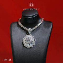 Mặt Dây Chuyền MK128 CHAM JEWELRY, Mặt Xoáy Chủ 7.5mm (Barcode TMA1808)