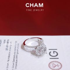 Nhẫn Nữ NNV60 Vàng 10k Chủ 7.2 Kim Cương Lab Grown Diamond