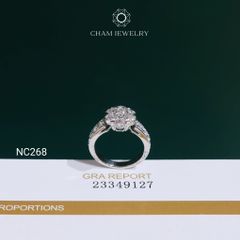Nhẫn NC268 CHAM JEWELRY, Nhẫn Full Đá Moissanite (Barcode OCNN105)