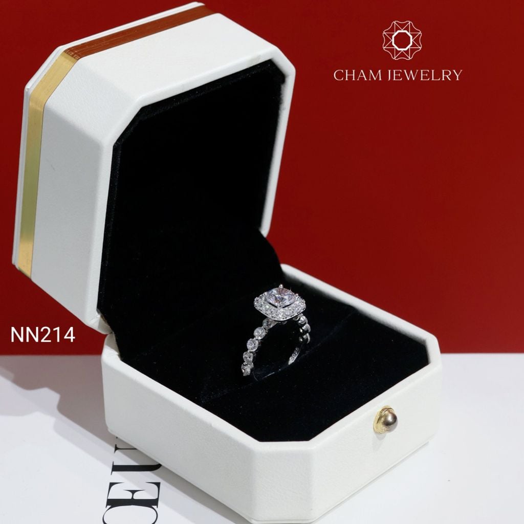 Nhẫn NN214 CHAM JEWELRY, Chủ 6.5mm( Barcode NNNH46).