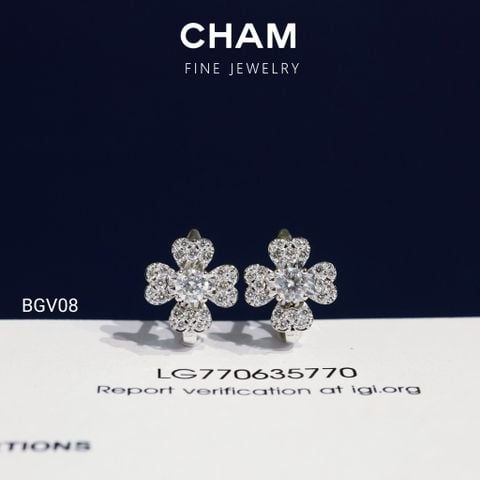 Hoa Tai BGV08 Vàng 10k Kim Cương Lab Grown Diamond (Barcode BT176)