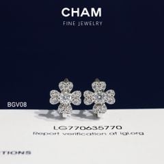 Hoa Tai BGV08 Vàng 10k Kim Cương Lab Grown Diamond (Barcode BT176)