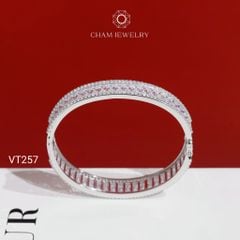 Vòng Tay CHAM JEWELRY VT257, Vòng Full Đá Bản 9.0mm (Barcode PVH162)