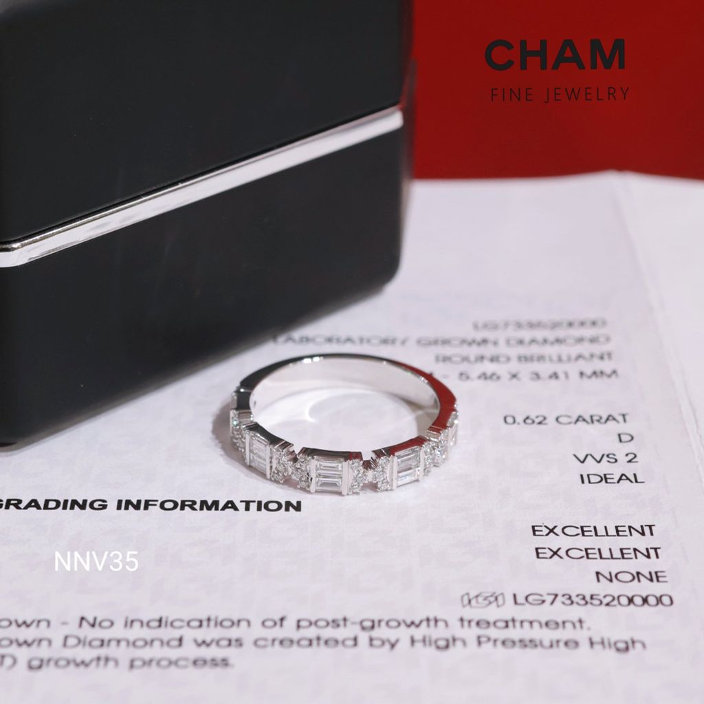Nhẫn Nữ NMV35 Vàng 10k Kim Cương Lab Grown Diamond