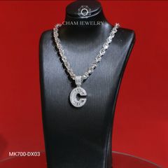 Dây Và Mặt MK700-DX03 45cm CHAM JEWELRY, Mặt Chữ C Full Đá