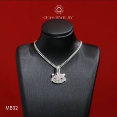 Mặt Dây Chuyền Bé MB02 CHAM JEWELRY, Mặt Mèo Nơ Lớn  (Barcode TMM38).
