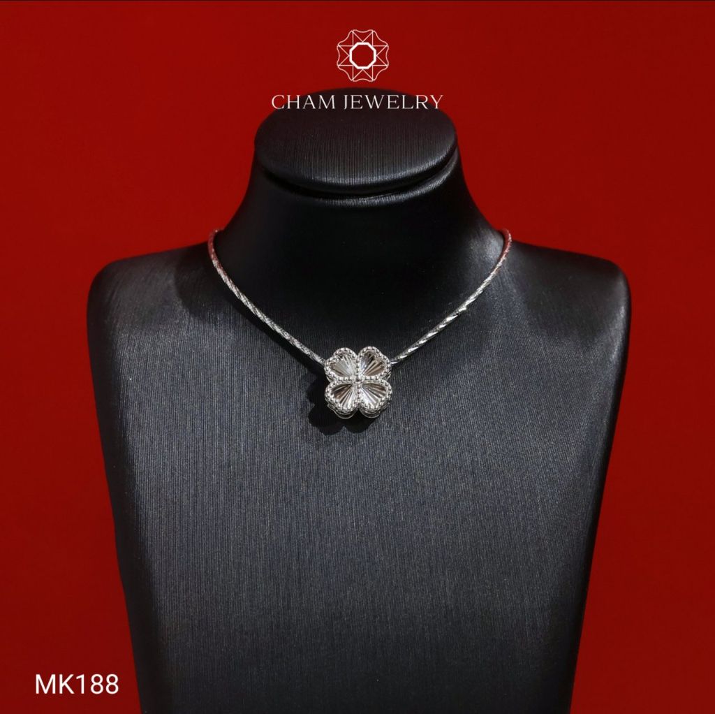 Mặt Dây Chuyền MK188 CHAM JEWELRY, Mặt Kiểu Xỏ Cỏ Chạm Máy (Barcode TMX451)