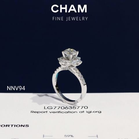 Nhẫn Nữ NNV94 Vàng 10k Chủ 6.3mm Kim Cương Lab Grown Diamond (NU358)