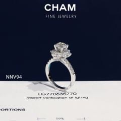 Nhẫn Nữ NNV94 Vàng 10k Chủ 6.3mm Kim Cương Lab Grown Diamond (NU358)
