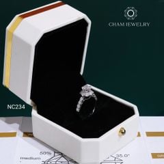Nhẫn NC234 CHAM JEWELRY, Nhẫn Full Đá Moissanite Chủ 5.4mm (Barcode ONNU312)