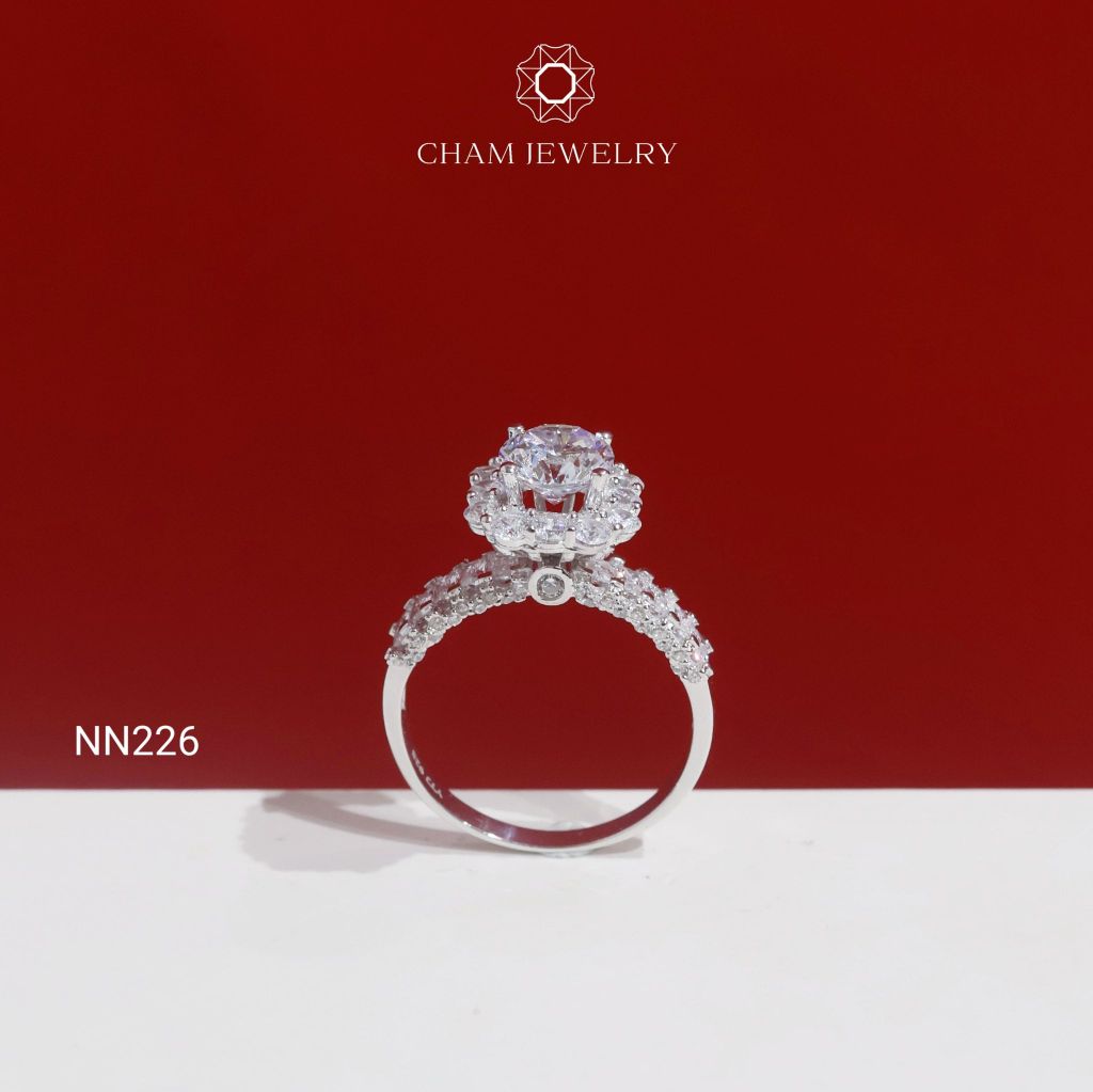 Nhẫn NN226 CHAM JEWELRY, Chủ 7.5mm ( Barcode TNN1851).