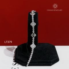 Lắc Tay LT379 CHAM JEWELRY , Lắc Cỏ 4 Lá Bản 8.0mm (Barcode KLV85)