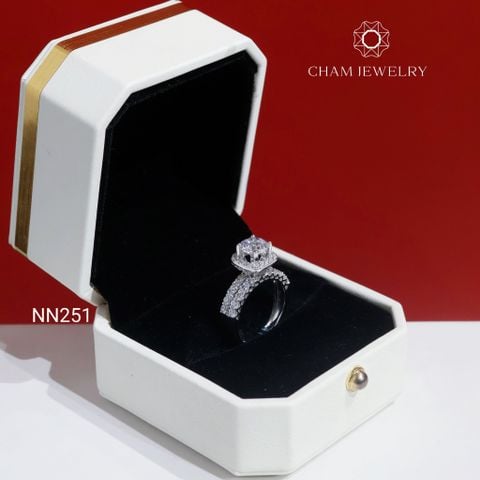 Nhẫn NN251 CHAM JEWELRY, Nhẫn Vuông Chủ 7.0mm (Barcode TNN1918).