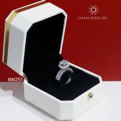 Nhẫn NN251 CHAM JEWELRY, Nhẫn Vuông Chủ 7.0mm (Barcode TNN1918).