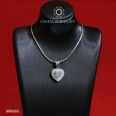 Mặt Dây Chuyền MK660, Mặt Trái Tim, Chủ 4.5mm CHAM JEWELRY.