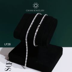 Lắc Tay LF28 CHAM JEWELRY, Lắc Tay Full Moissanite Cao Cấp  (Barcode OHL02)