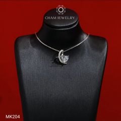 Mặt Dây Chuyền MK204 CHAM JEWELRY, Mặt Xỏ Chủ Trái Tim 5.0mm (Barcode TMX459).