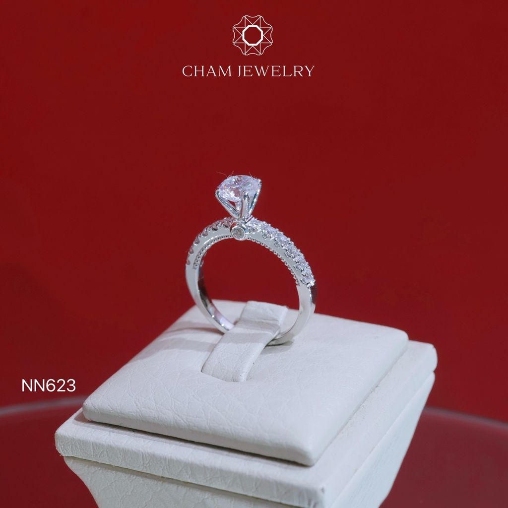 Nhẫn NN623 CHAM JEWELRY, Chủ 6.0mm (Barcode NNNH78).