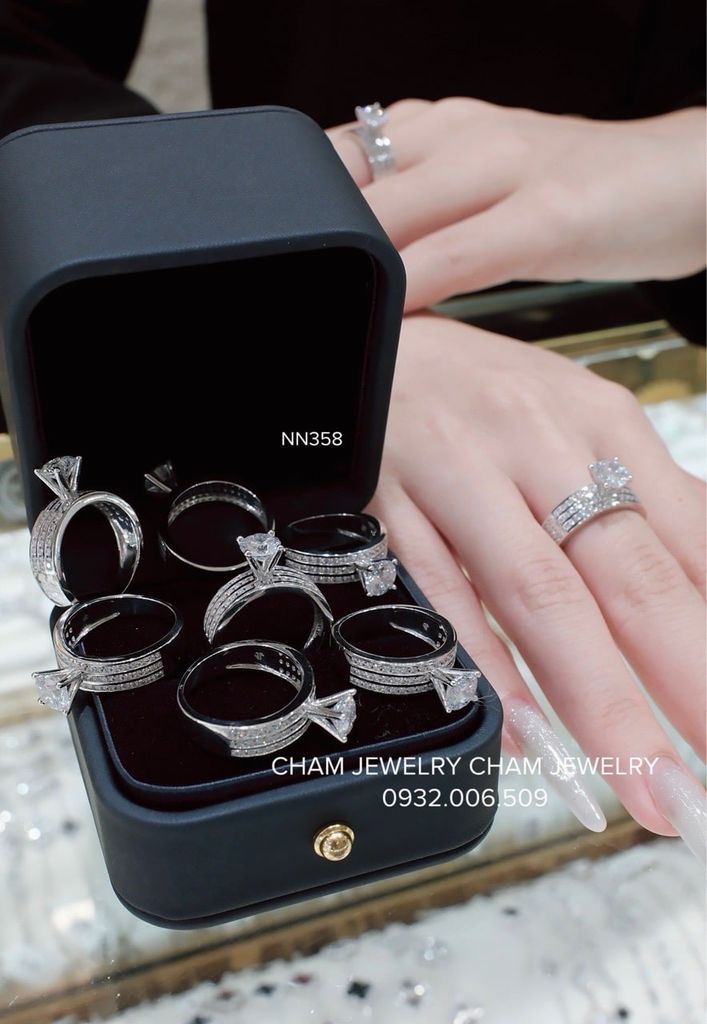 Nhẫn Nữ NN358 CHAM JEWELRY, Chủ 6.0mm (Barcode TNN1038- TNN1318)