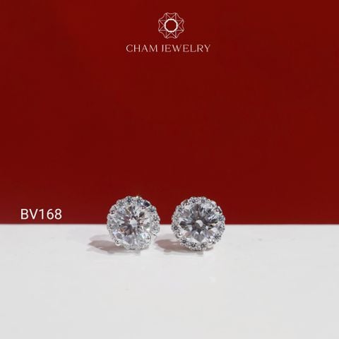 Hoa Tai BV168 CHAM JEWELRY, Chủ 6.5mm (Barcode TBV521)