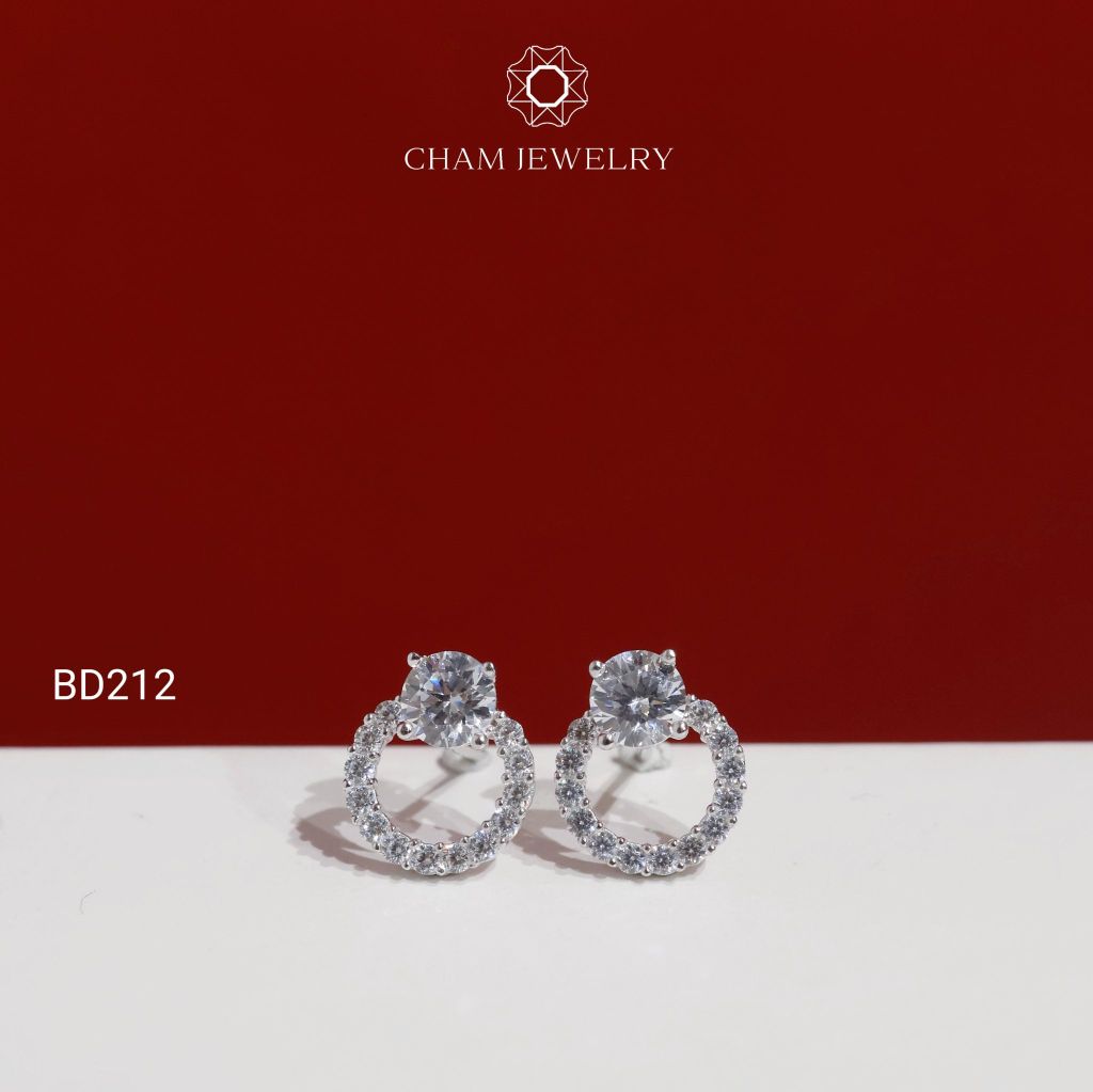 Hoa Tai BD212 CHAM JEWELRY , Chủ 5.0mm (Barcode TBD666).