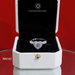 Nhẫn NN162 CHAM JEWELRY, Nhẫn Trái Tim Chủ 7.5mm (Barcode TNN1775).