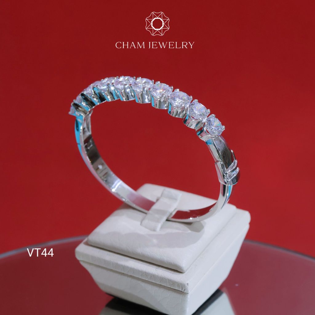 Vòng Tay CHAM JEWELRY VT44, Vòng 1 Hàng Đá, Đá 6.0mm (Barcode CV73208)