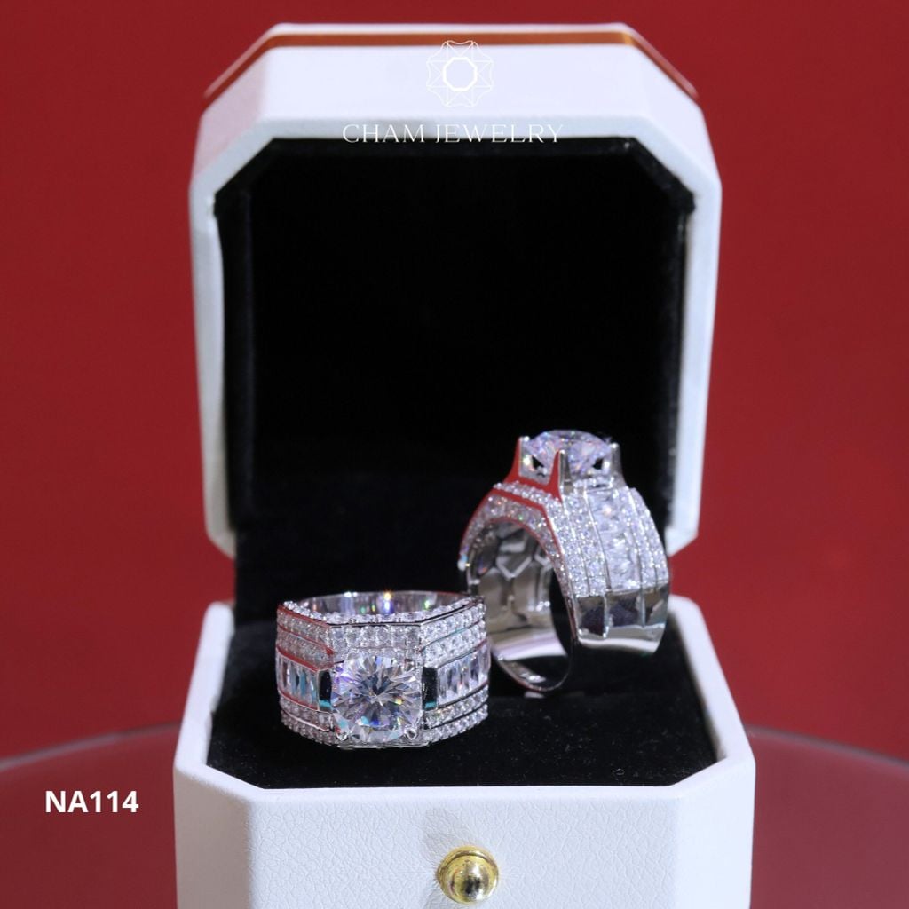 Nhẫn Nam NA114 CHAM JEWELRY, Chủ 9.0mm (Barcode TNNA437).