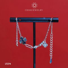 Lắc Tay CHAM JEWELRY LT274, Lắc Cỏ 4Lá (Barcode TLT1281)